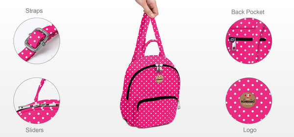Teeny Tiny Backpack – Polka Dots Pink