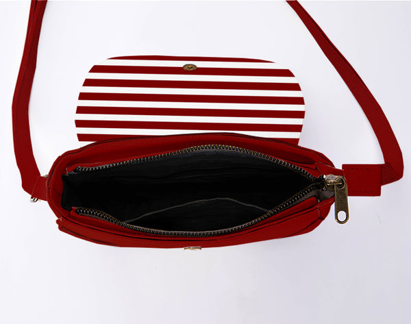 Basic Stripes Red - Sling bag