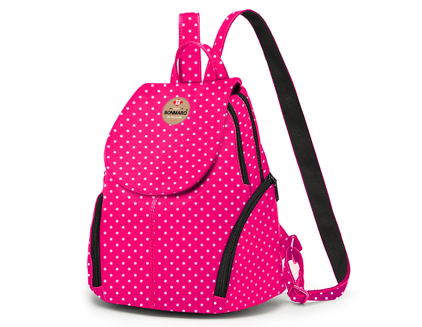 Buy BONMARO B Polka Dots Blue Teenage Girls Stylish Casual College Canvas  Laptop/Backpack Bag at Amazon.in